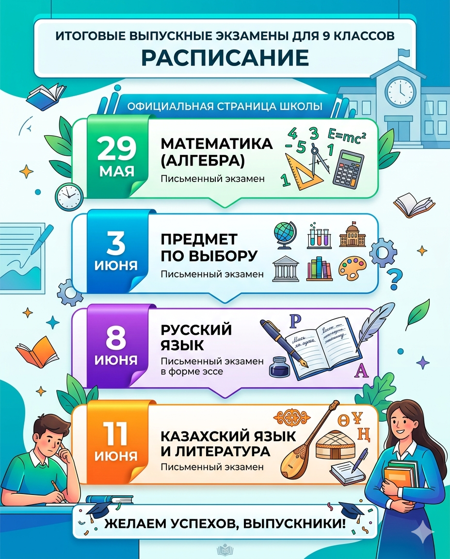 Емтихан кестесі / Расписание экзаменов
